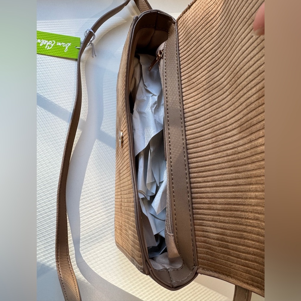 NWT |Sam Edelman Christy Convertible Shoulder Bag| Genuine Suede| Camel color - Picture 3 of 5